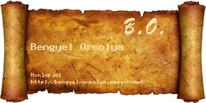 Bengyel Orsolya névjegykártya